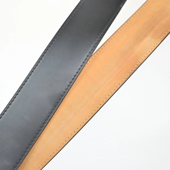 LOUIS VUITTON Logo Ceinture Jeans Belt Leather Black Silver Spain M6812 64KB381 - Picture 8 of 14